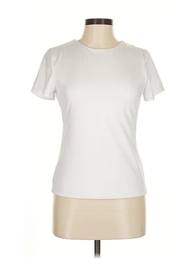 Pre-owned Halogen Short Sleeve T-shirt In White
