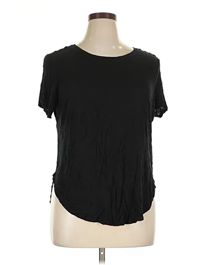 Pre-owned Halogen Short Sleeve T-shirt In Black