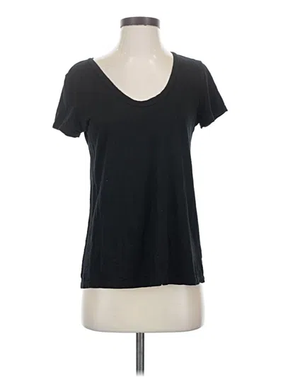 Pre-owned Halogen Short Sleeve T-shirt In Black
