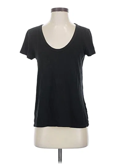Pre-owned Halogen Short Sleeve T-shirt In Black