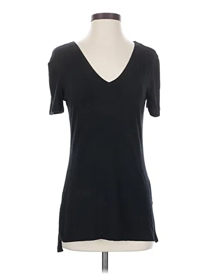 Pre-owned Halogen Short Sleeve T-shirt In Black