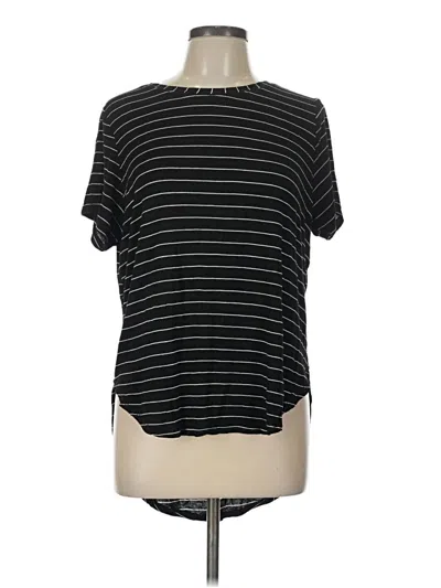 Pre-owned Halogen Short Sleeve T-shirt In Black