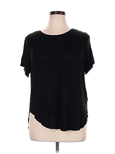 Pre-owned Halogen Short Sleeve T-shirt In Black