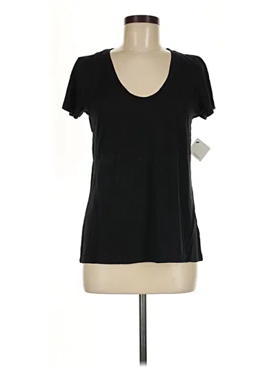 Pre-owned Halogen Short Sleeve T-shirt In Black