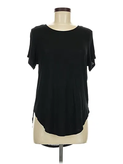 Pre-owned Halogen Short Sleeve T-shirt In Black