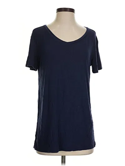 Pre-owned Halogen Short Sleeve T-shirt In Blue