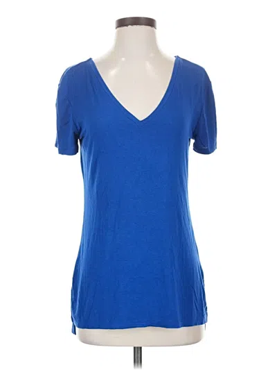 Pre-owned Halogen Short Sleeve T-shirt In Blue