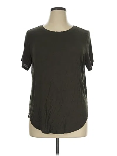 Pre-owned Halogen Short Sleeve T-shirt In Brown