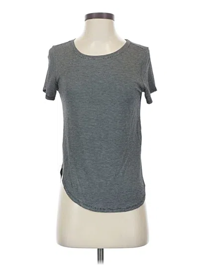 Pre-owned Halogen Short Sleeve T-shirt In Gray