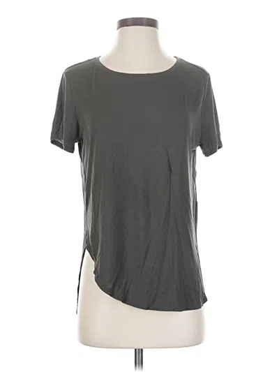 Pre-owned Halogen Short Sleeve T-shirt In Gray