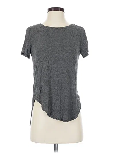 Pre-owned Halogen Short Sleeve T-shirt In Gray