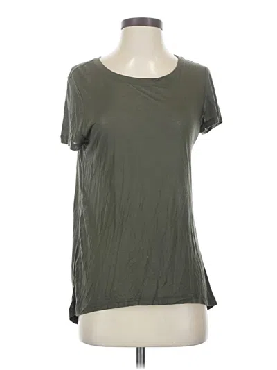 Pre-owned Halogen Short Sleeve T-shirt In Green
