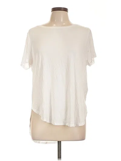 Pre-owned Halogen Short Sleeve T-shirt In Ivory