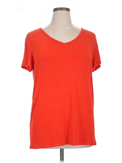 Pre-owned Halogen Short Sleeve T-shirt In Orange