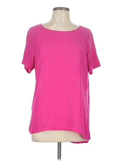 Pre-owned Halogen Short Sleeve T-shirt In Pink