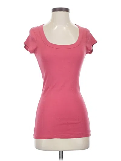Pre-owned Halogen Short Sleeve T-shirt In Pink