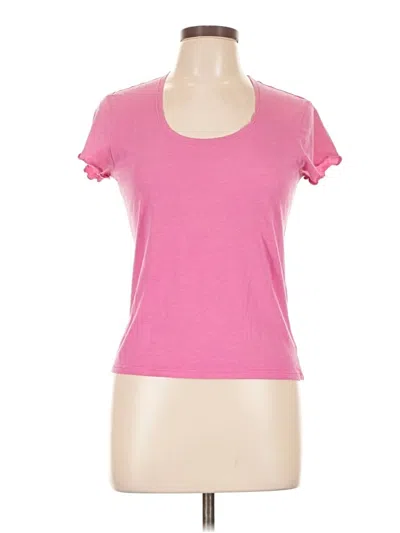 Pre-owned Halogen Short Sleeve T-shirt In Pink