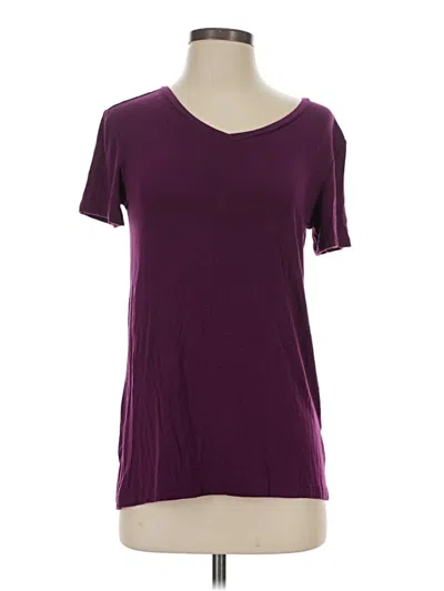 Pre-owned Halogen Short Sleeve T-shirt In Purple