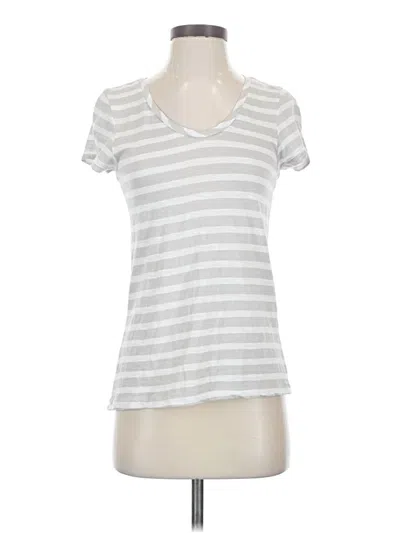 Pre-owned Halogen Short Sleeve T-shirt In Silver