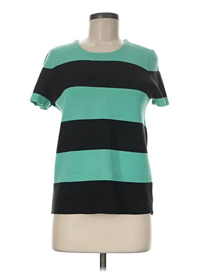 Pre-owned Halogen Short Sleeve T-shirt In Teal