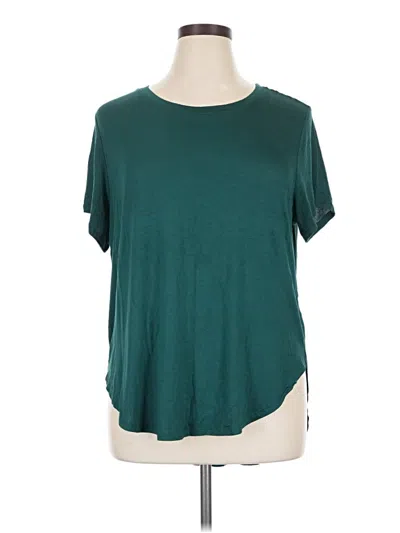 Pre-owned Halogen Short Sleeve T-shirt In Teal