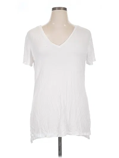 Pre-owned Halogen Short Sleeve T-shirt In White