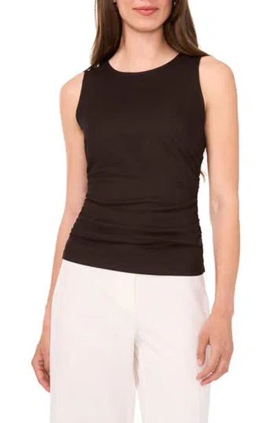 Halogen ® Side Ruched Tank In Deep Mahogany Brown