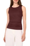 Halogen ® Sleeveless Ruched Top In Rich Black