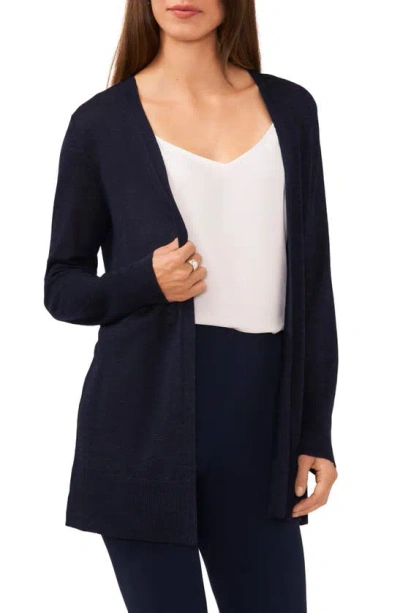 Halogen Side Slit Cardigan In Classic Navy