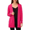 Halogen Side Slit Cardigan In Magenta Pink