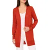 Halogen ® Side Slit Cardigan In Red Umber