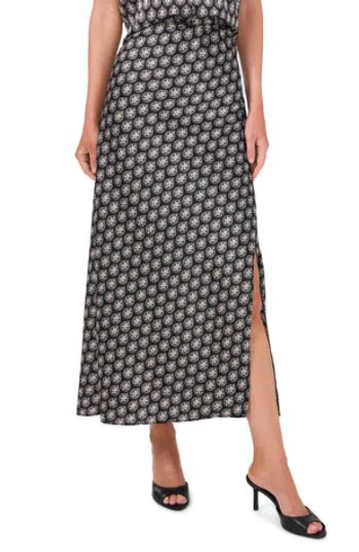 Halogen ® Side Slit Midi Skirt In Rich Black Geo ModeSens