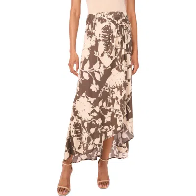 Halogen ® Side Tie Wrap Maxi Skirt In Brown