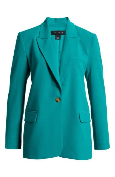 Halogen Single Button Relaxed Blazer In Miami Green