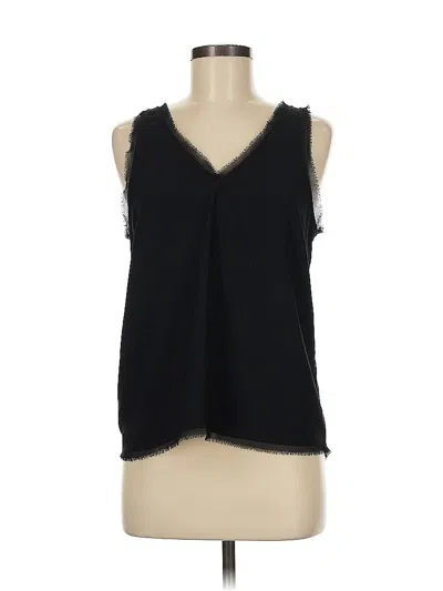 Pre-owned Halogen Sleeveless Blouse In Black