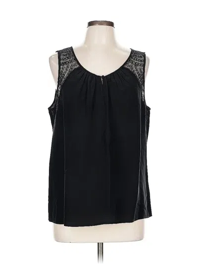 Pre-owned Halogen Sleeveless Blouse In Black