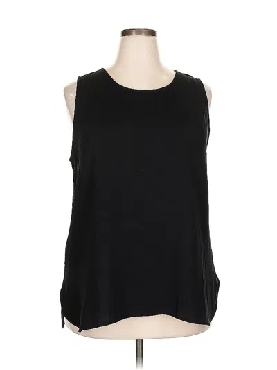 Pre-owned Halogen Sleeveless Blouse In Black