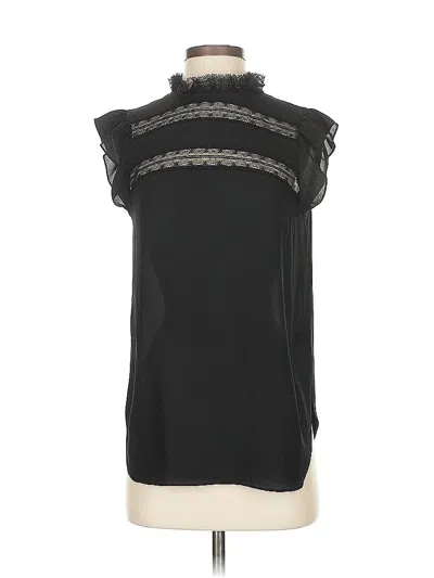 Pre-owned Halogen Sleeveless Blouse In Black