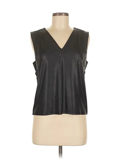Pre-owned Halogen Sleeveless Blouse In Black