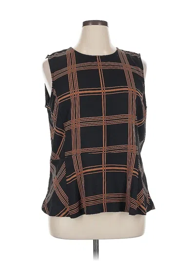 Pre-owned Halogen Sleeveless Blouse In Black