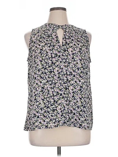 Pre-owned Halogen Sleeveless Blouse In Black