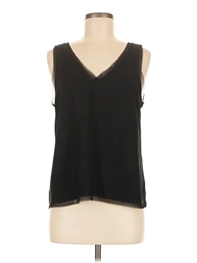 Pre-owned Halogen Sleeveless Blouse In Black