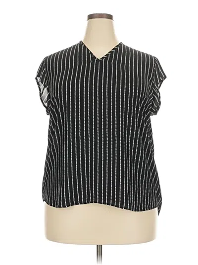 Pre-owned Halogen Sleeveless Blouse In Black