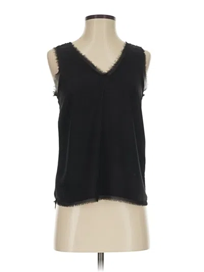 Pre-owned Halogen Sleeveless Blouse In Black