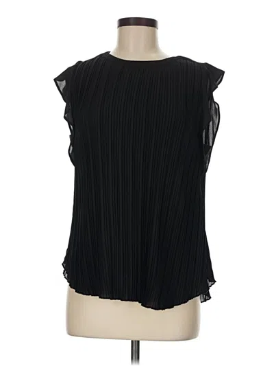 Pre-owned Halogen Sleeveless Blouse In Black