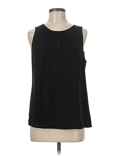Pre-owned Halogen Sleeveless Blouse In Black