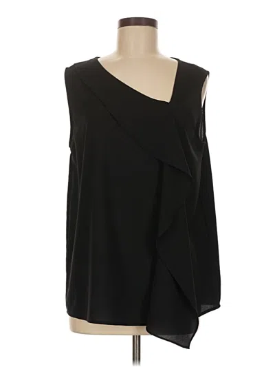 Pre-owned Halogen Sleeveless Blouse In Black
