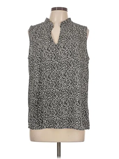 Pre-owned Halogen Sleeveless Blouse In Black