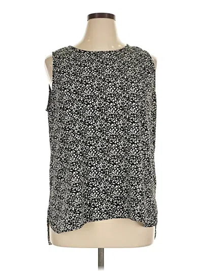 Pre-owned Halogen Sleeveless Blouse In Black