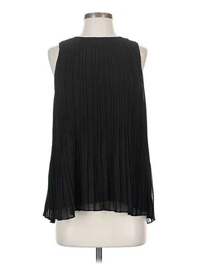 Pre-owned Halogen Sleeveless Blouse In Black